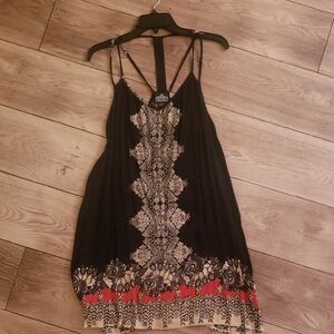 Black and Red Patterned Dress